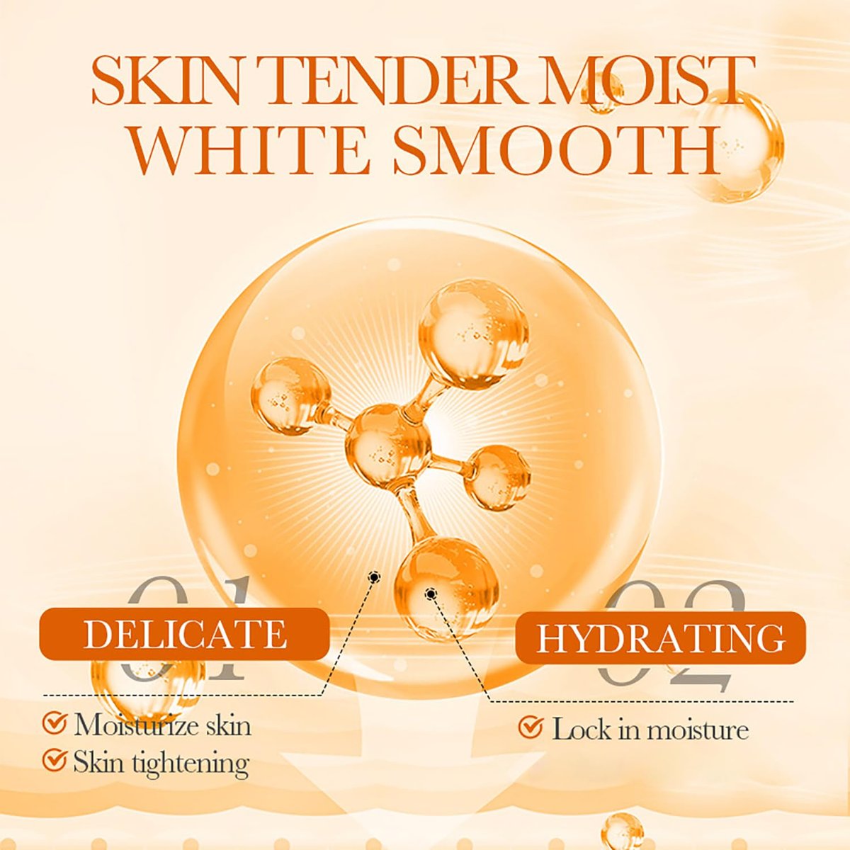 BIOAQUA Vitamin C White Body Lotion with Orange Extract - 10x Antioxidant Moisturizer, Hydrating Whole Body Lotion, 300g - görsel 13