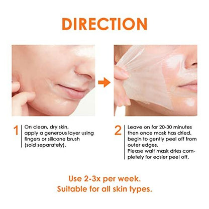 YAFUSIPE Vitamin C Peel Off Mask – Blackhead Remover & Poreless Deep Cleanse for Face, Arms, Neck (3.4 Fl Oz)