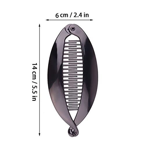 Youme Banana Hair Clips Set – Double Banana Clip for Thick, Fine & Curly Hair, Large Plastic Combs (Black+Brown) - görsel 4