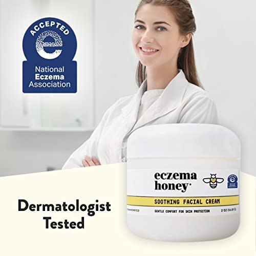 ECZEMA HONEY Soothing Facial Cream – Eczema Lotion for Face, Eyelids, Lips & More – Natural Dry Skin Repair (2 Oz) - görsel 12