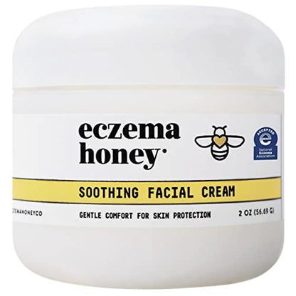 ECZEMA HONEY Soothing Facial Cream – Eczema Lotion for Face, Eyelids, Lips & More – Natural Dry Skin Repair (2 Oz)
