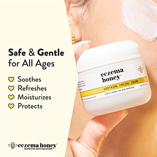ECZEMA HONEY Soothing Facial Cream – Eczema Lotion for Face, Eyelids, Lips & More – Natural Dry Skin Repair (2 Oz) - görsel 6