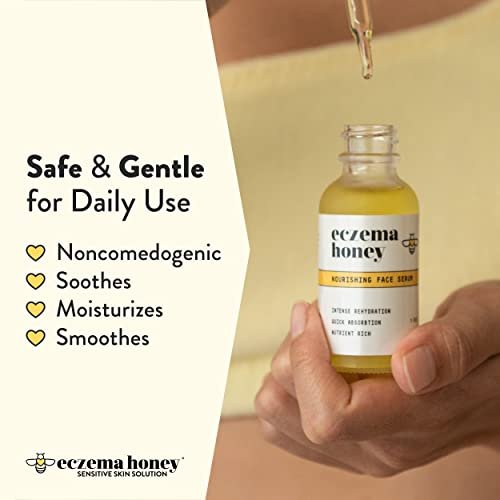 ECZEMA HONEY Nourishing Face Serum - Daily Hydrating Serum for Eczema, Dry & Sensitive Skin (1 Oz) Avelisse