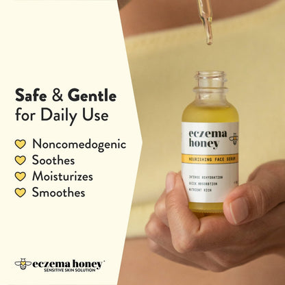 ECZEMA HONEY Nourishing Face Serum - Daily Hydrating Serum for Eczema, Dry & Sensitive Skin (1 Oz) Avelisse