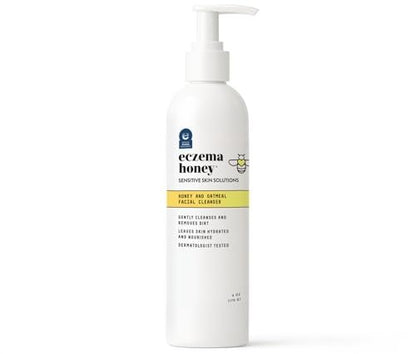 ECZEMA HONEY Oatmeal Facial Cleanser - Natural Eczema Face Wash for Dry, Itchy, Sensitive Skin - Gentle Daily Cleanser Prevents Breakouts (6 Oz)