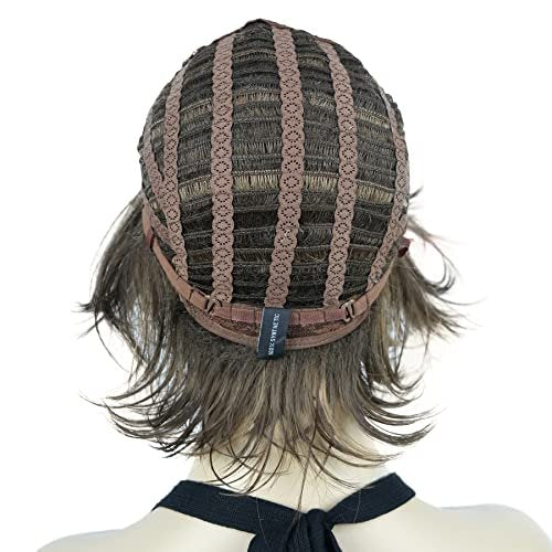 Lydell Short Layered Shaggy Wavy Full Synthetic Wig - RM73 Brown Mix | Lightweight & Natural Look - görsel 16