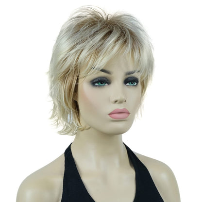 Lydell Short Layered Shaggy Wavy Full Synthetic Wig - R27-613 Blonde Mix