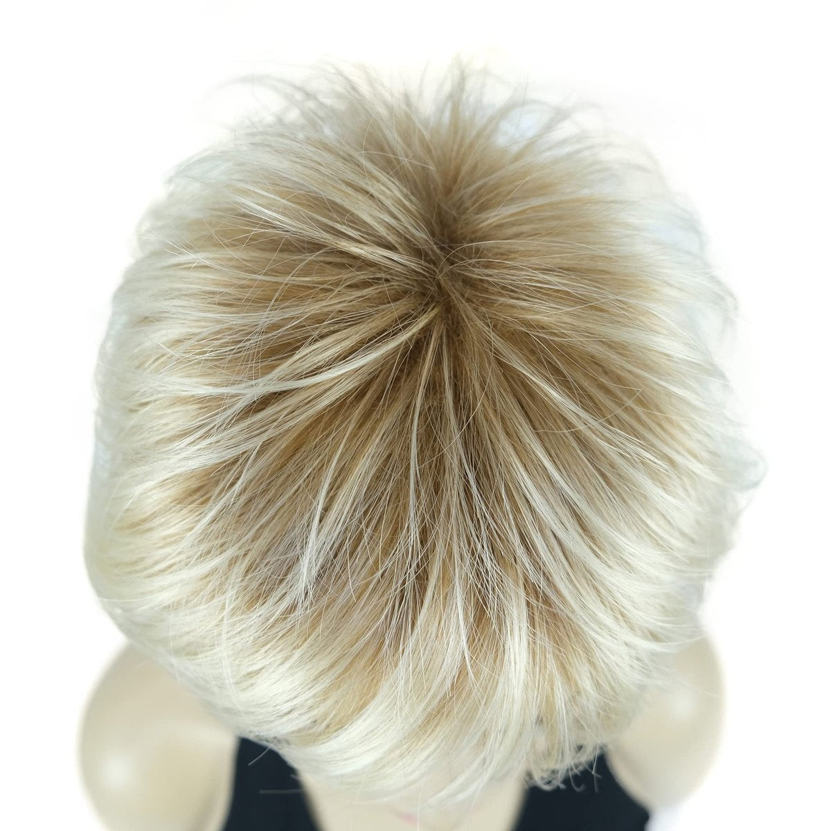 Lydell Short Layered Shaggy Wavy Full Synthetic Wig - R27-613 Blonde Mix - görsel 11