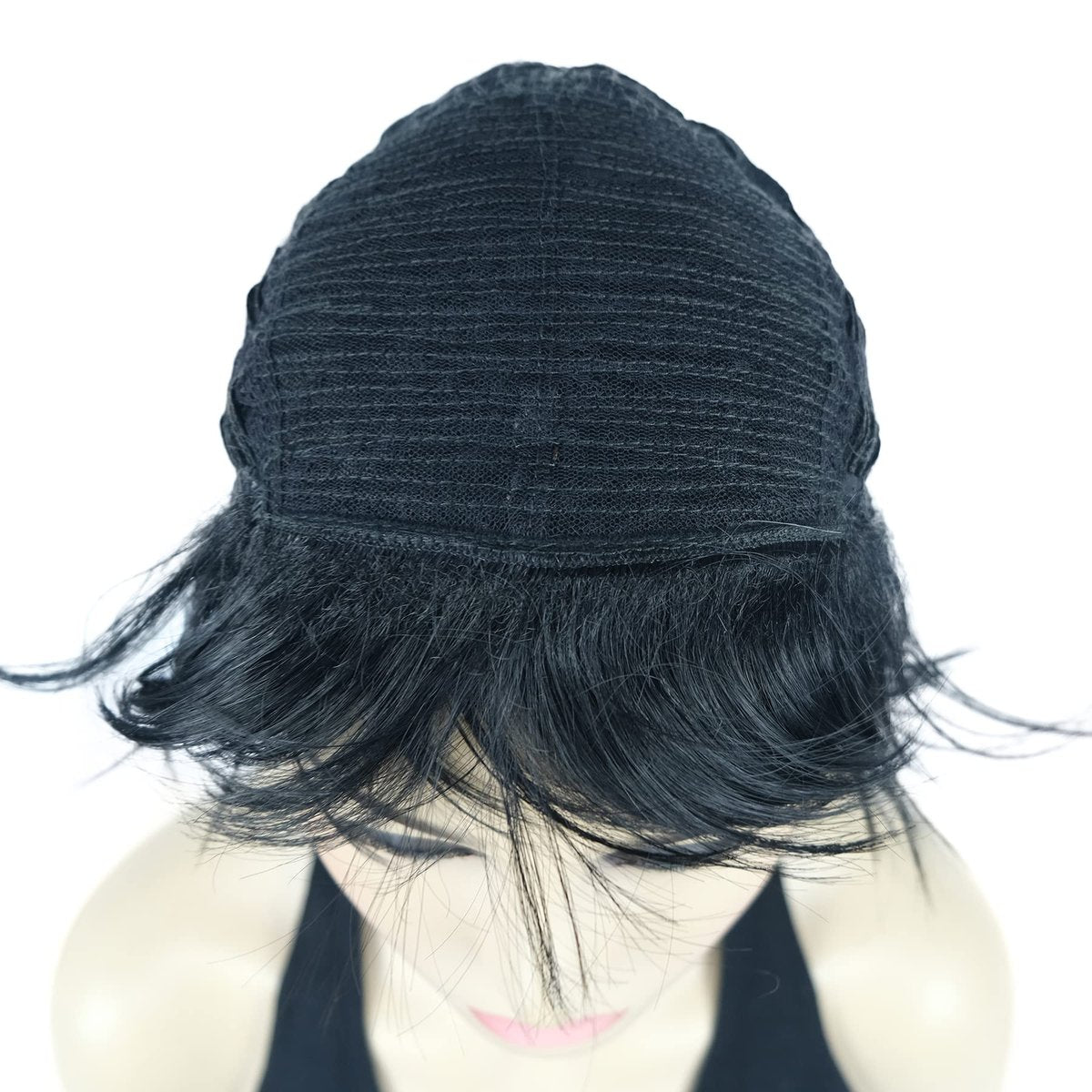 Lydell Short Layered Shaggy Wavy Full Synthetic Wig – 1 Black, High Temperature Fiber - görsel 15