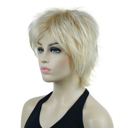 Lydell Short Layered Shaggy Wavy Full Synthetic Wig - 24BT613 Blonde Mix