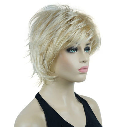 Lydell Short Layered Shaggy Wavy Full Synthetic Wig - 24BT613 Blonde Mix