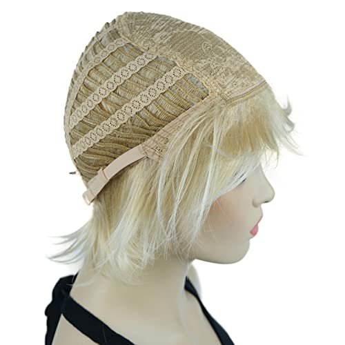 Lydell Short Layered Shaggy Wavy Full Synthetic Wig - 24BT613 Blonde Mix - görsel 18