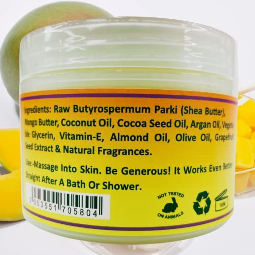 Mine Botanicals Whipped Body Butter with Mango Butter - 8 oz, Moisturizing & Nourishing Avelisse
