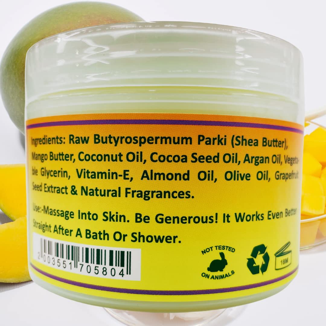 Mine Botanicals Whipped Body Butter with Mango Butter - 8 oz, Moisturizing & Nourishing Avelisse
