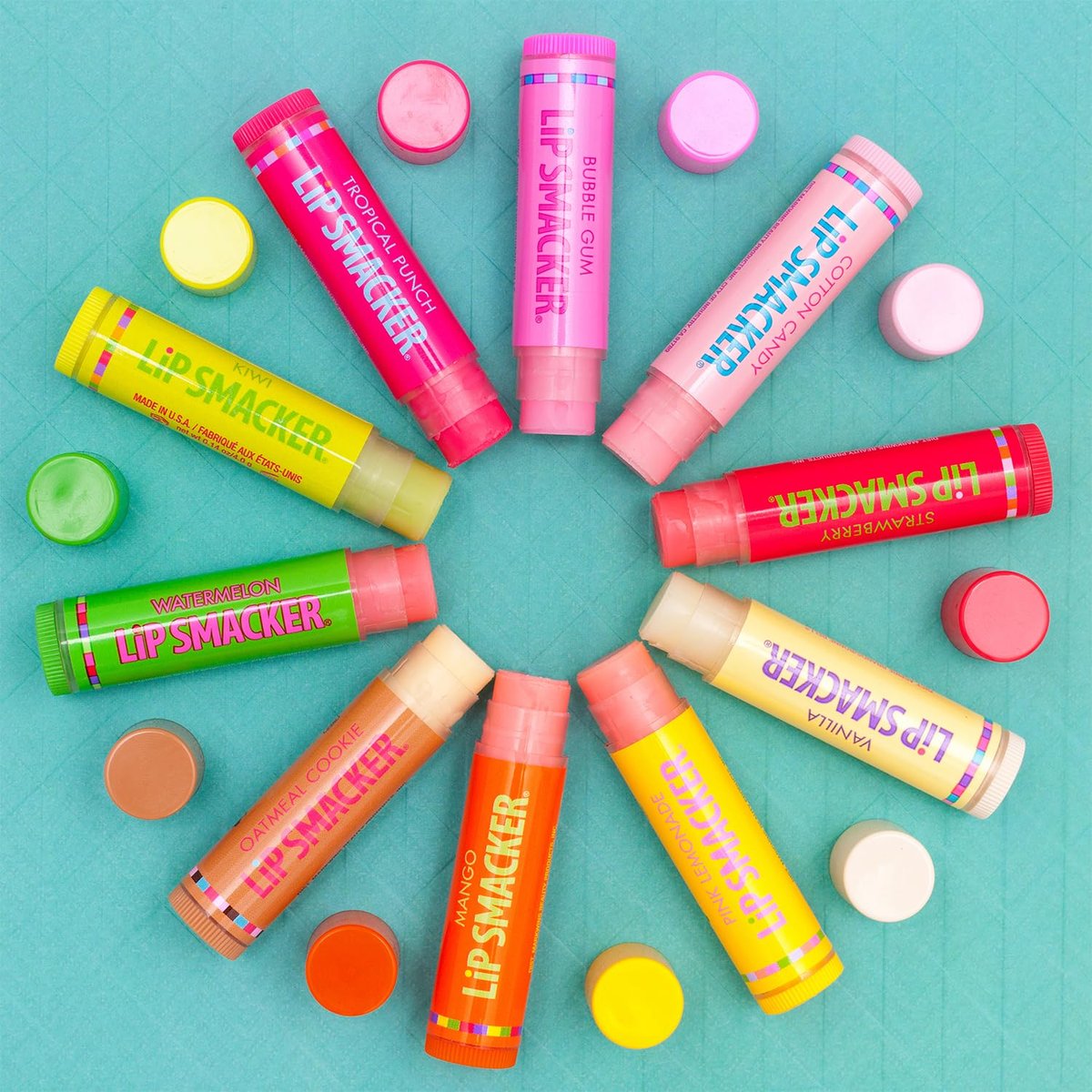 Lip Smacker Original & Best Party Pack - 10 Moisturizing Lip Balms, Classic Flavors, Hydrating & Protecting - Cruelty-Free - Oatmeal Cookie - görsel 5