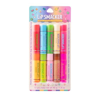 Lip Smacker Original & Best Party Pack - 10 Moisturizing Lip Balms, Classic Flavors, Hydrating & Protecting - Cruelty-Free - Oatmeal Cookie