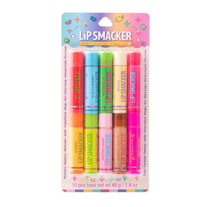 Lip Smacker Original & Best Party Pack - 10 Moisturizing Lip Balms, Classic Flavors, Hydrating & Protecting - Cruelty-Free - Oatmeal Cookie