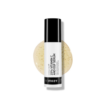 The INKEY List 15% Vitamin C and EGF Serum – 1 Fl Oz, Reduces Hyperpigmentation, Rejuvenating Serum for All Skin Types, Vegan