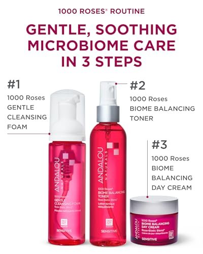 Andalou Naturals 1000 Roses Skin Biome Balancing Day Cream - Lightweight Face Moisturizer with Alpine Rose Stem Cells & Postbiotics for Sensitive Skin, 1.7 oz Avelisse