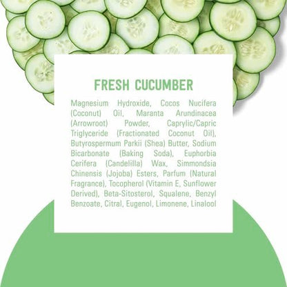 Schmidt's Aluminum-Free Vegan Deodorant Fresh Cucumber - Natural 24 Hour Odor Protection for Women and Men, 2.65 oz Avelisse