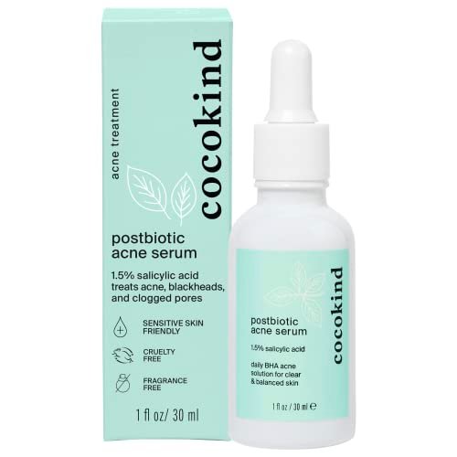 Cocokind Postbiotic Acne Serum with Salicylic Acid - BHA Liquid Exfoliant for Acne-Prone Skin, Brightening & Hydrating Face Serum, 1 Fl Oz - görsel 2
