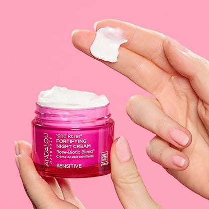 Andalou Naturals 1000 Roses Fortifying Night Cream - 1.7 oz Avelisse