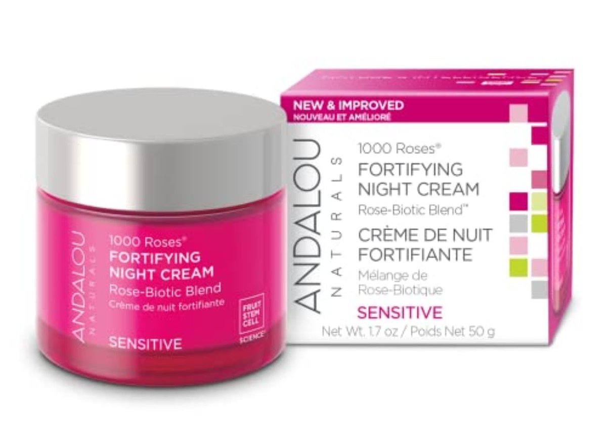 Andalou Naturals 1000 Roses Fortifying Night Cream - 1.7 oz Avelisse