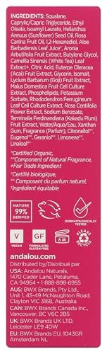 Andalou Naturals 1000 ROSES Soothing Squalane Oil - 1 Fl Oz Avelisse