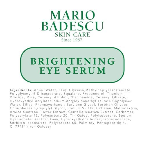 Mario Badescu Brightening & Revitalizing Under Eye Serum – Anti-Aging, Hydrating, Reduces Fine Lines & Dark Circles with Caffeine and Squalane, 0.5 oz Avelisse