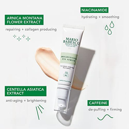 Mario Badescu Brightening & Revitalizing Under Eye Serum – Anti-Aging, Hydrating, Reduces Fine Lines & Dark Circles with Caffeine and Squalane, 0.5 oz Avelisse