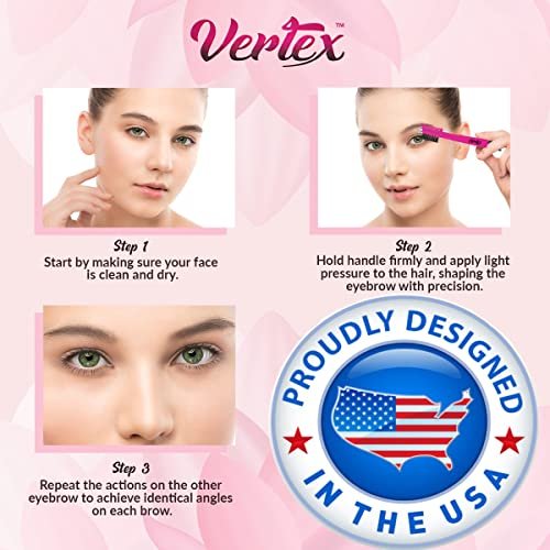 Vertex Eyebrow Brush Pencil Comb Kit - Duo Spoolie Thin Angled Real Firm Bristles for Tint, Powder, Brow Pomade, Gel - Makeup Combing & Shaping Eyelashes - görsel 6
