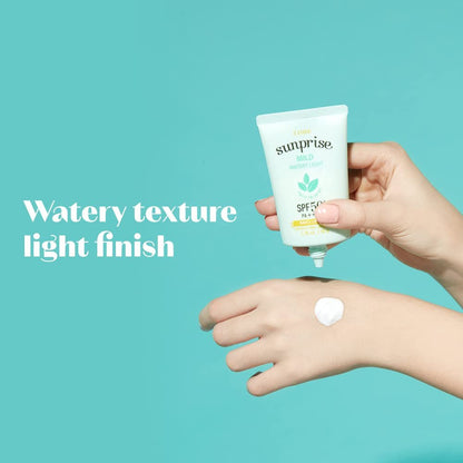 ETUDE Sunprise Mild Weightless Watery Light Texture SPF50+ PA+++ 1.7 fl. Oz (50ml) - Light Moisturizing Sunblock for Sensitive Skin | Korean Skin Care Avelisse