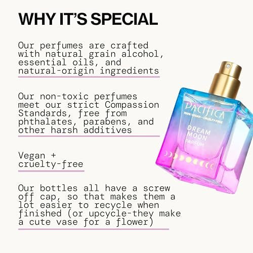 Pacifica Dream Moon Women's Spray Perfume 1 fl oz – Long-Lasting Floral Woody Fragrance for Her - Rose, Patchouli, Sandalwood – 100% Vegan, Cruelty-Free, Phthalate-Free - görsel 6