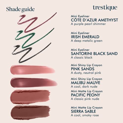 Trestique Mini Eye Makeup and Lip Makeup Set - Green, Emerald, Pink, Rose, Purple - görsel 8