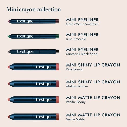 Trestique Mini Eye Makeup and Lip Makeup Set - Green, Emerald, Pink, Rose, Purple - görsel 4