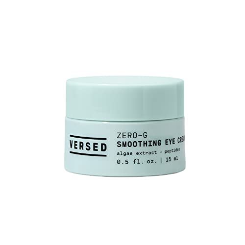 Versed Zero-G Smoothing Eye Cream – Vegan Eye Cream with Algae Extract, Peptides & Olive Oil for Wrinkles and Fine Lines (0.5 fl oz) Avelisse