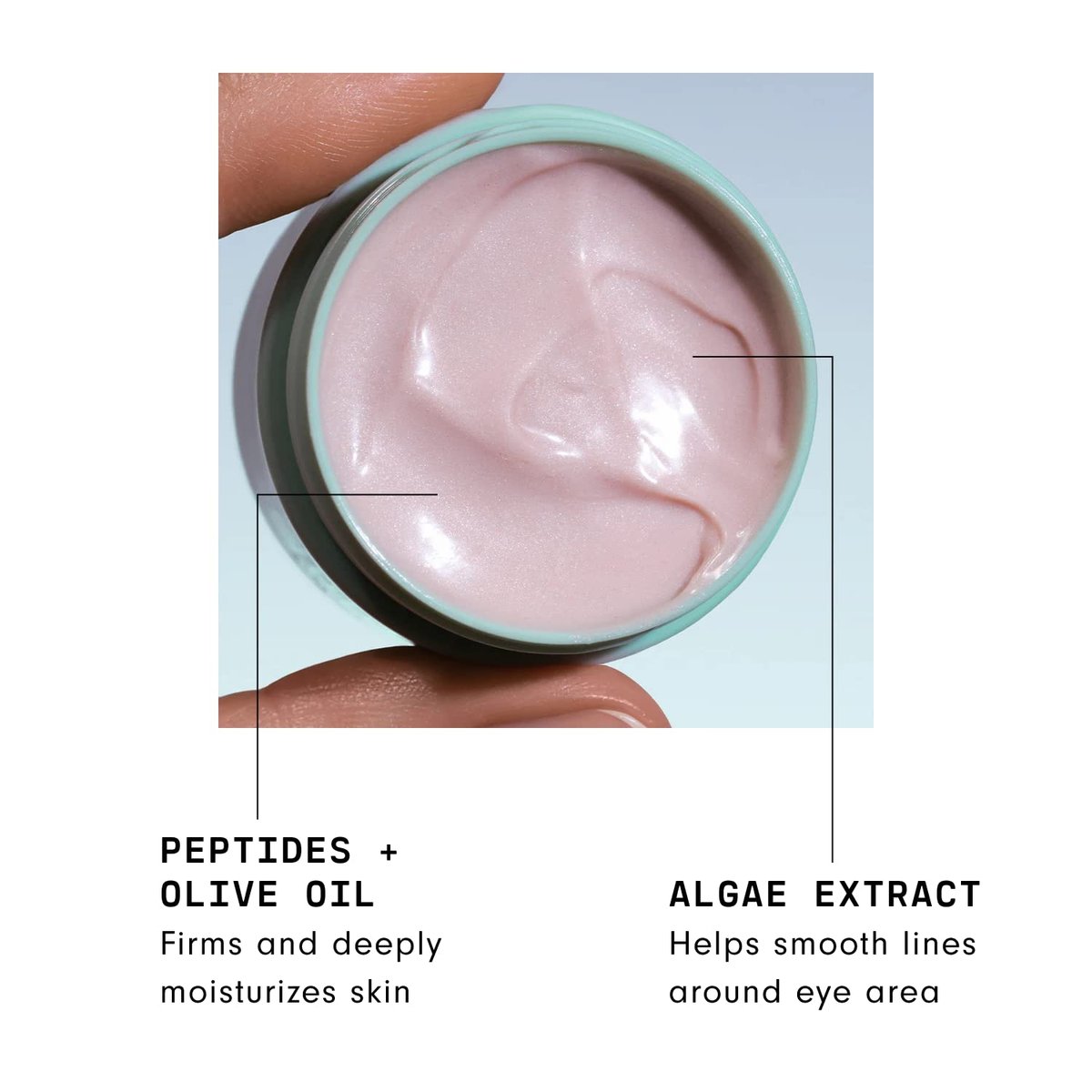 Versed Zero-G Smoothing Eye Cream – Vegan Eye Cream with Algae Extract, Peptides & Olive Oil for Wrinkles and Fine Lines (0.5 fl oz) Avelisse