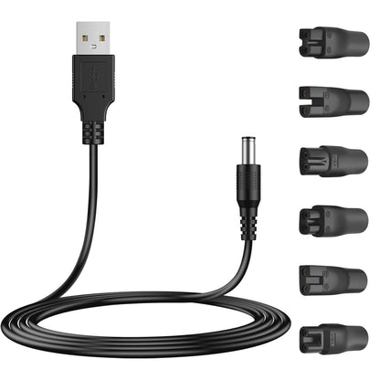 Czepa Power 5V USB Charger Cord Replacement for Philips Norelco Shavers, Electric Razors, SURKER Clippers, and HQ8505 Adapter Compatible Devices