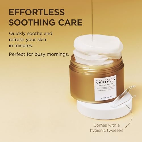 SKIN1004 Centella Quick Calming Pad - 70 Pads Korean Face Toner Pads with Madagascar Centella Asiatica & Hyaluronic Acid, Hydrating & Soothing Facial Pads for Gentle Exfoliation - görsel 8