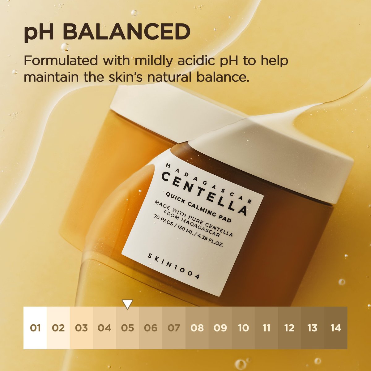 SKIN1004 Centella Quick Calming Pad - 70 Pads Korean Face Toner Pads with Madagascar Centella Asiatica & Hyaluronic Acid, Hydrating & Soothing Facial Pads for Gentle Exfoliation - görsel 9