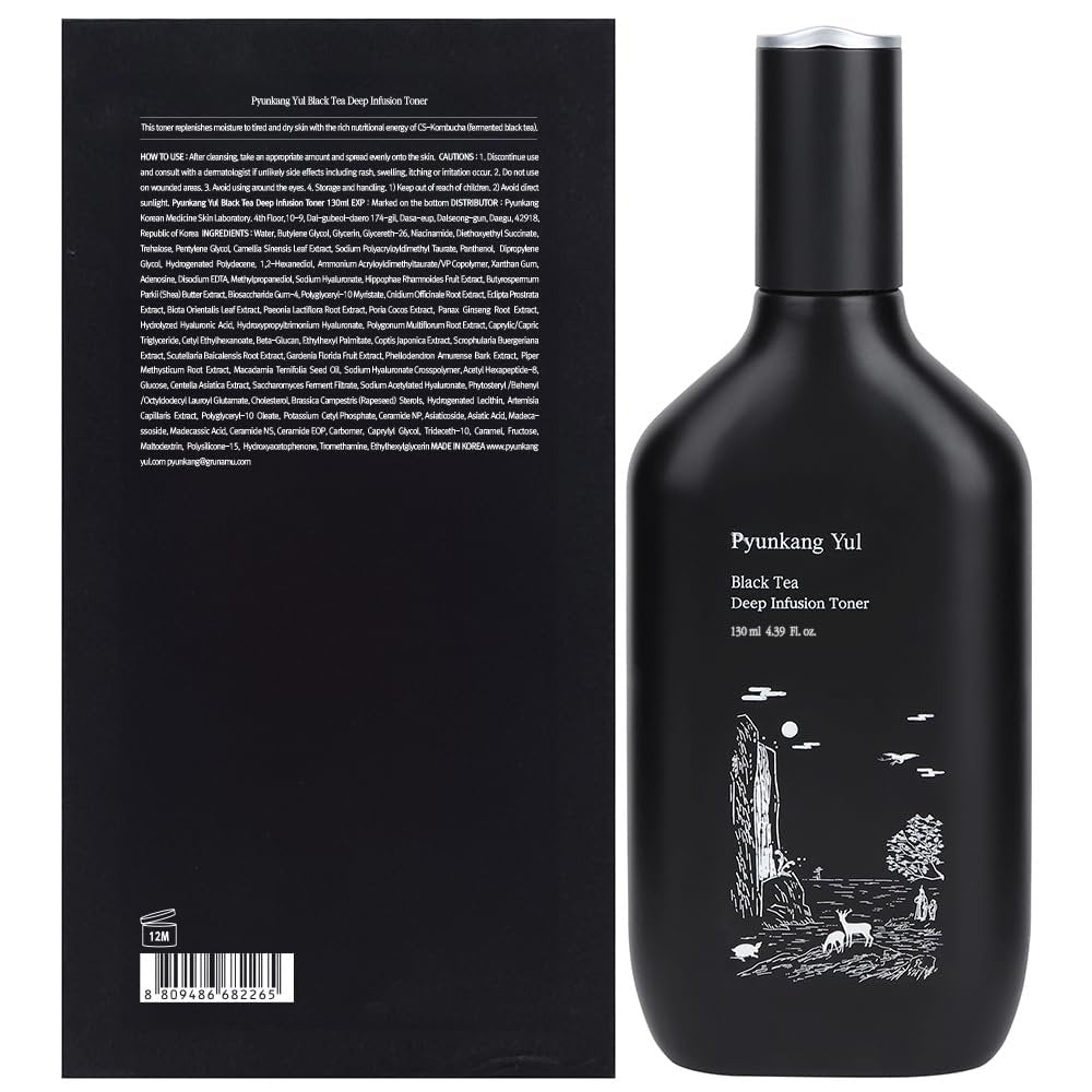 Pyunkang Yul Black Tea Deep Infusion Toner - Anti-Aging & Rich Moisture Toner for Fine Lines & Firmer Skin, Zero-Irritation Korean Skincare, 4.39 Fl Oz Avelisse