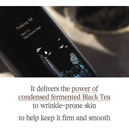 Pyunkang Yul Black Tea Deep Infusion Toner - Anti-Aging & Rich Moisture Toner for Fine Lines & Firmer Skin, Zero-Irritation Korean Skincare, 4.39 Fl Oz Avelisse