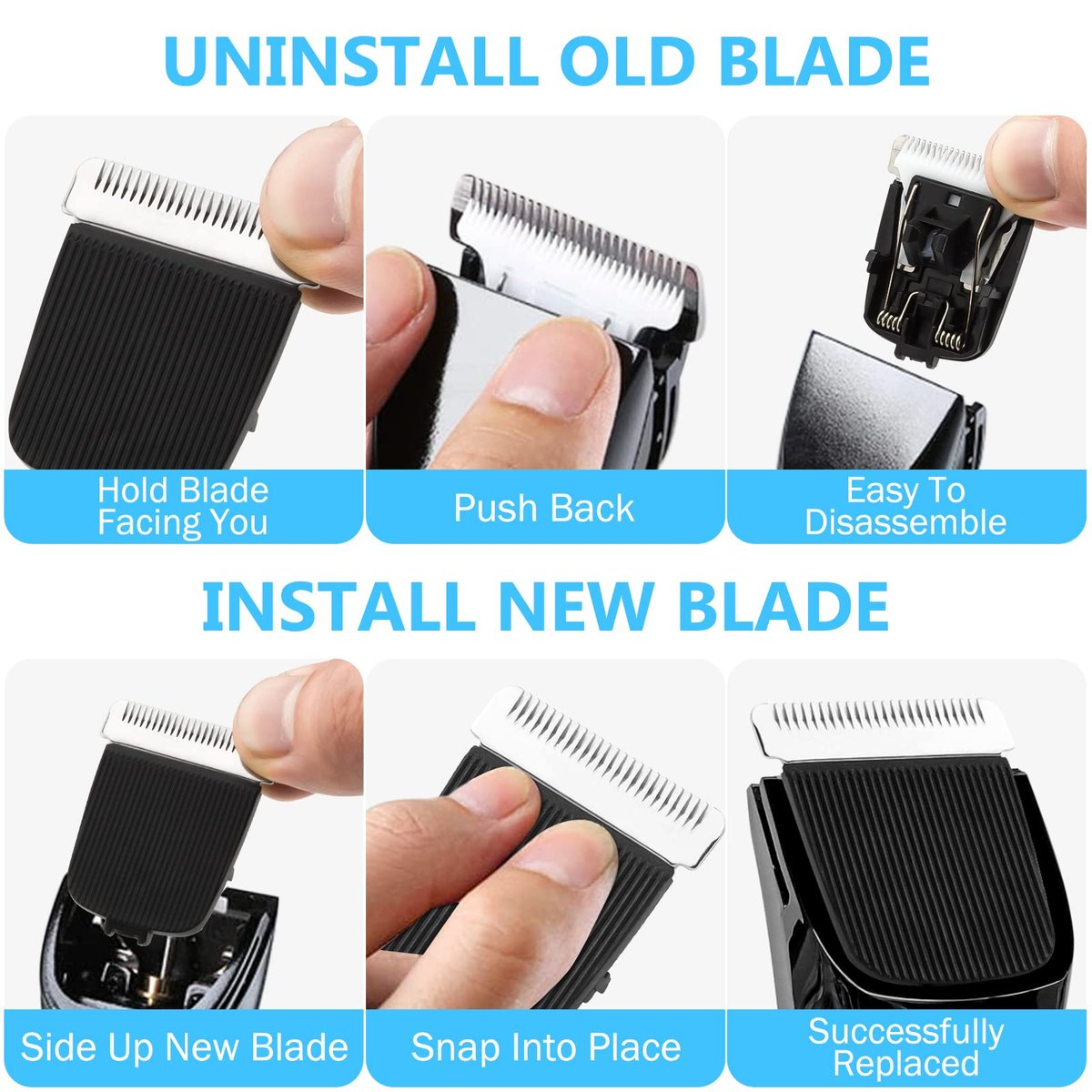 2 Pack Replacement Blade for Manscaped The Lawn Mower 4.0/3.0/2.0 – Hygienic Snap-In Clipper Blades for Electric Groin Hair Trimmer - görsel 9