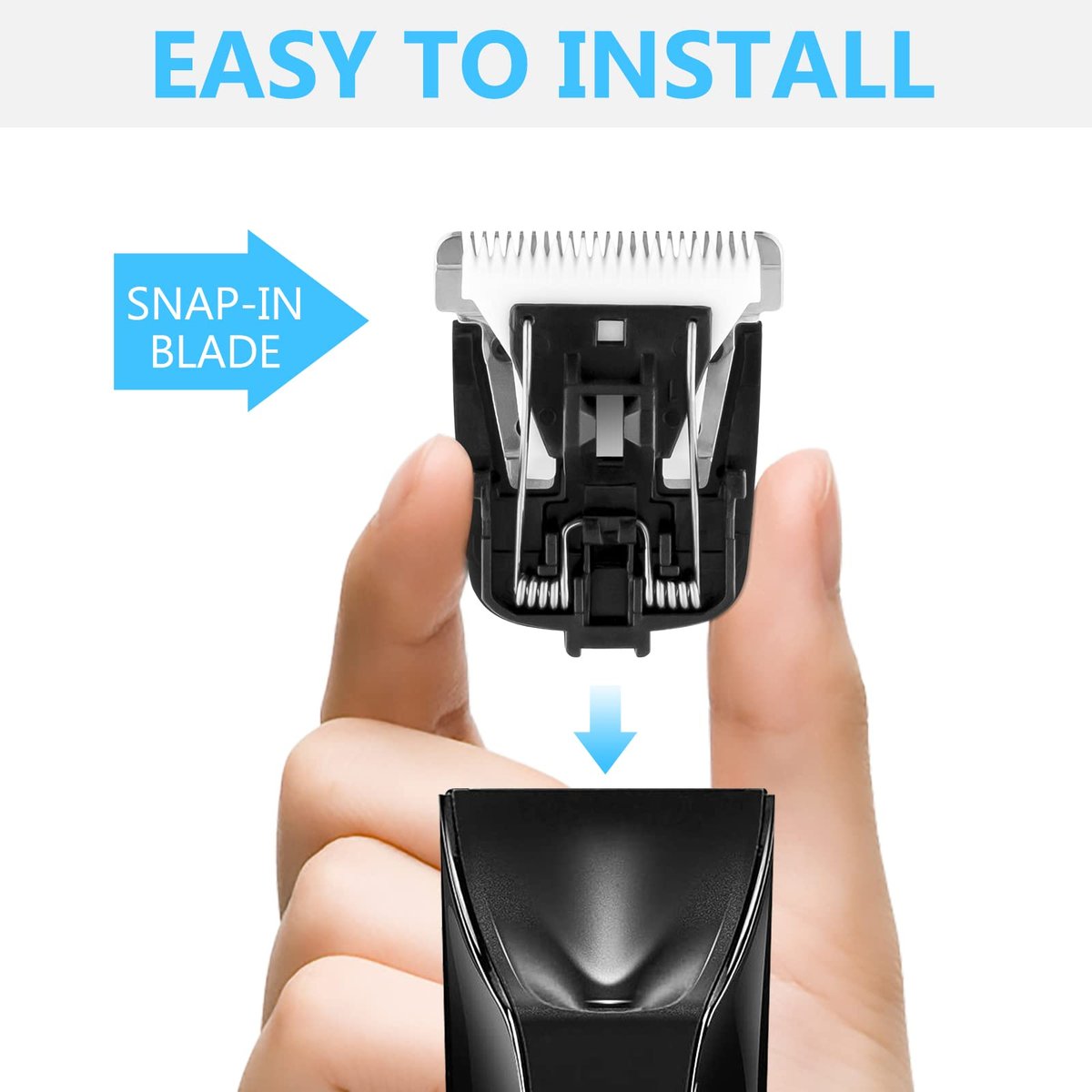 2 Pack Replacement Blade for Manscaped The Lawn Mower 4.0/3.0/2.0 – Hygienic Snap-In Clipper Blades for Electric Groin Hair Trimmer - görsel 3
