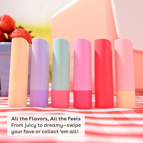 eos 100% Natural & Organic Lip Balm Trio - Vanilla Bean, Sweet Mint, & Strawberry Sorbet, 0.14 oz, 3-Pack - görsel 11