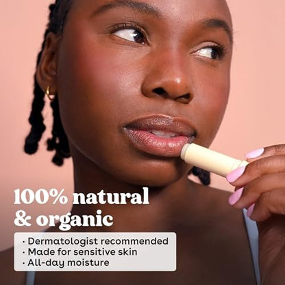 eos 100% Natural & Organic Lip Balm Trio - Vanilla Bean, Sweet Mint, & Strawberry Sorbet, 0.14 oz, 3-Pack