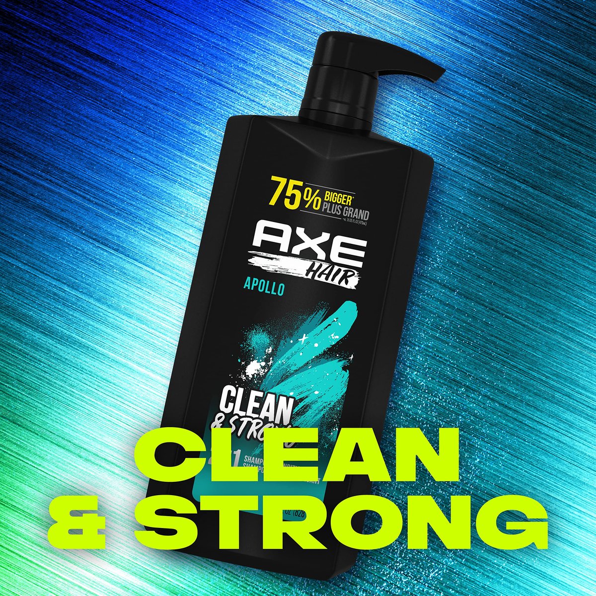 AXE Apollo Wash & Care 2-in-1 Shampoo & Conditioner, Sage & Cedarwood, 28 oz (Pack of 4) for Clean & Strong Hair Avelisse