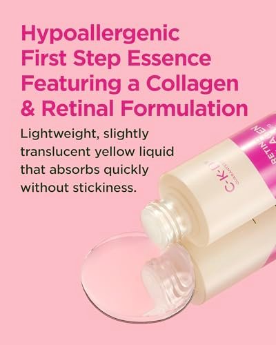 CKD Retino Collagen First Essence - Daily Face Deep Hydration Essence for Firming, Exfoliation, and Smoother Skin Texture. Collagen Boosting and Youthful Skin. Korean Skin Care. 5.07 fl oz - görsel 6