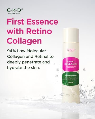 CKD Retino Collagen First Essence - Daily Face Deep Hydration Essence for Firming, Exfoliation, and Smoother Skin Texture. Collagen Boosting and Youthful Skin. Korean Skin Care. 5.07 fl oz - görsel 4