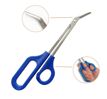 JJHREI 8 Inch Long Handle Toenail Scissors for Thick Nails – Easy Reach Toe Nail Clippers for Seniors, Women, Men